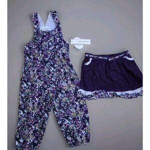 Koala Baby Enchanted Floral Corduroy Overalls‎ & Skirt Bundle Purple Size ...